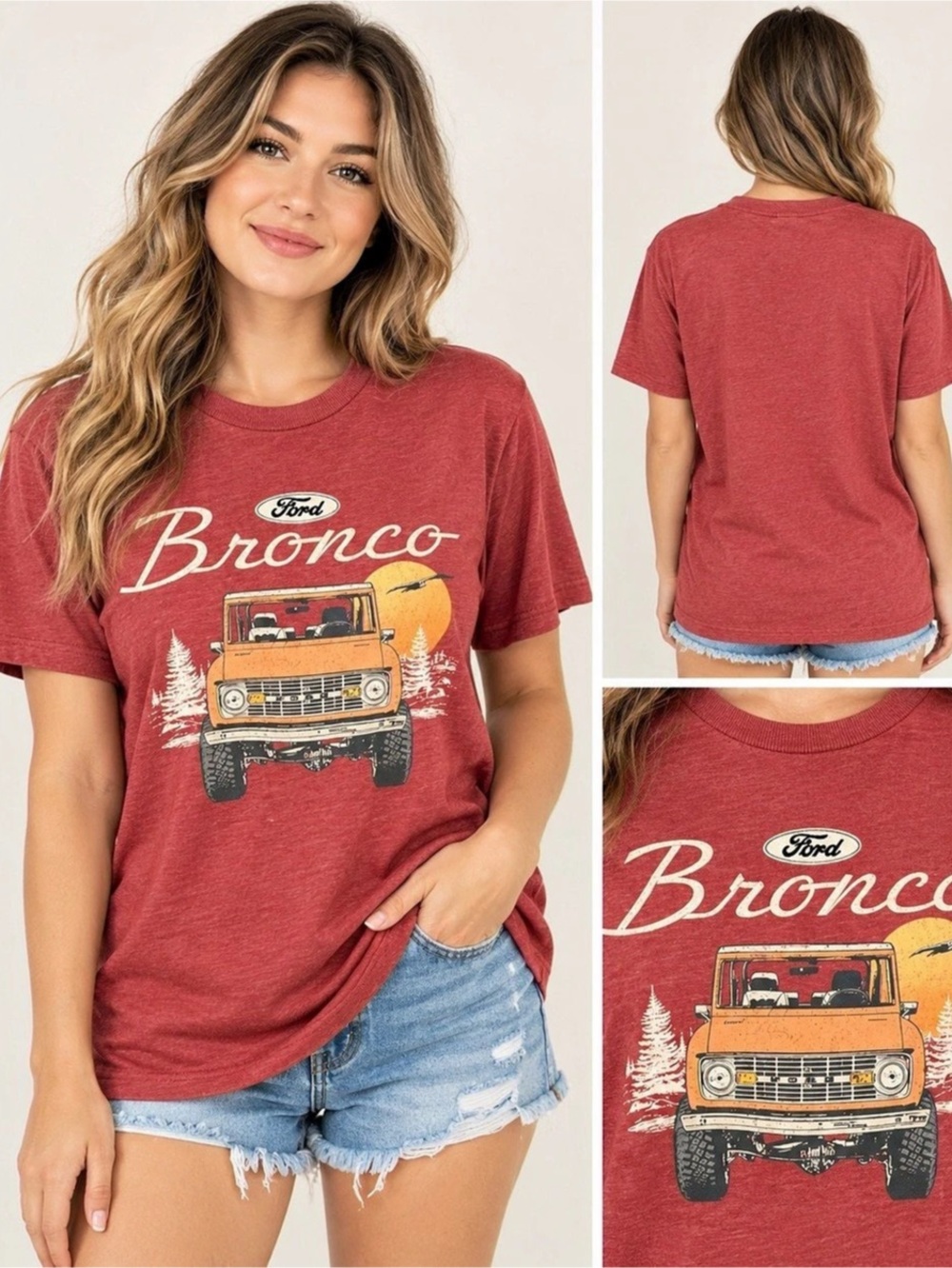 Maurices Ford Bronco graphic tee Graphic Tee in Red Size Small NWT